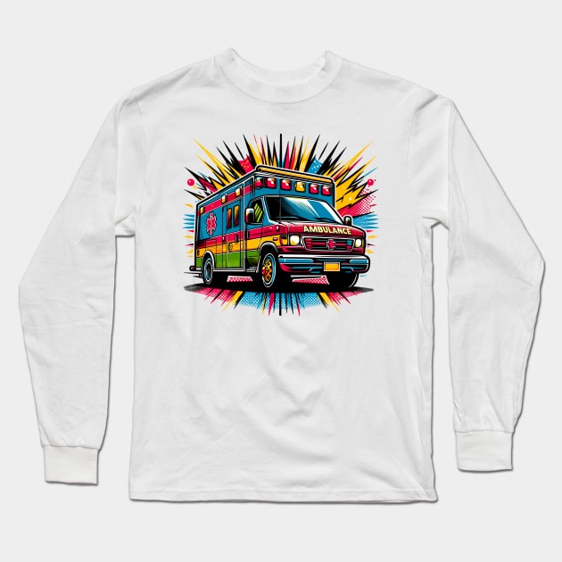 Ambulance Long Sleeve T-Shirt by Vehicles-Art